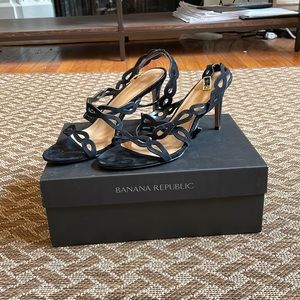 Banana Republic Black Suede Sandals